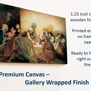 The Last Supper print Christian wall art Apartment decor Large wall art Catholic art prints Jesus Bible art Free shipping Canvas wall art Bild 3