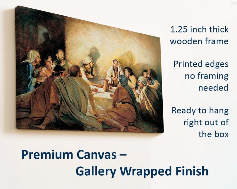 The Last Supper print Christian wall art Apartment decor Large wall art Catholic art prints Jesus Bible art Free shipping Canvas wall art Bild 3
