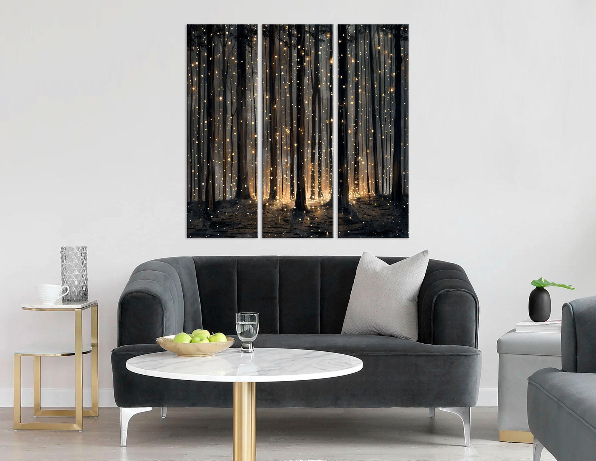 Bedroom Decor Fantasy Forest Art Firefly Print Nursery Decor Enchanted ...