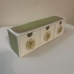 Shabby Chic Floral Desk or Vanity Organizer