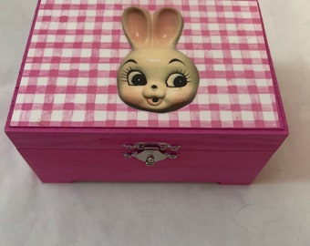 Bunny and Bird Kitsch Small Keepsake Box