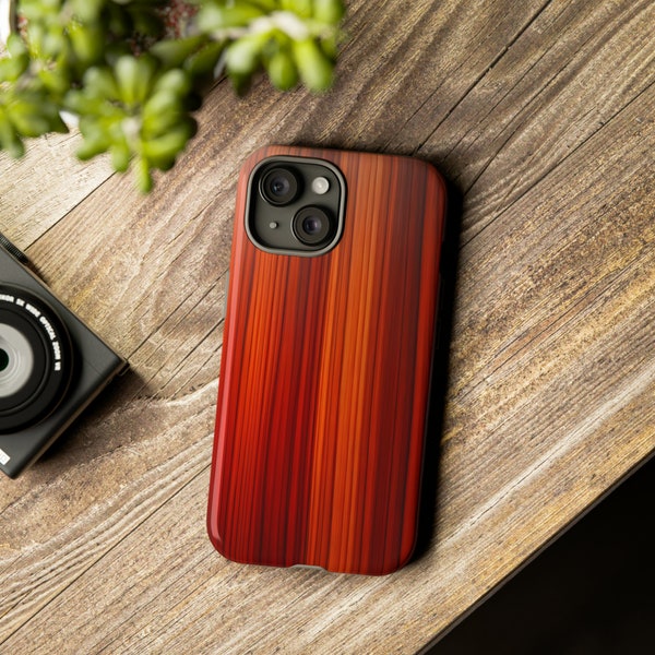 Padauk Wood | iPhone 15 plus, Samsung Galaxy, Pixel 6 pro, iphone 13 case, iphone 14 case, aesthetic | Tough Phone Case