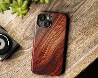 Cherry Wood Charm | iPhone 15 plus, Samsung Galaxy, Pixel 6 pro, iphone 13 case, iphone 14 case, aesthetic | Tough Phone Case