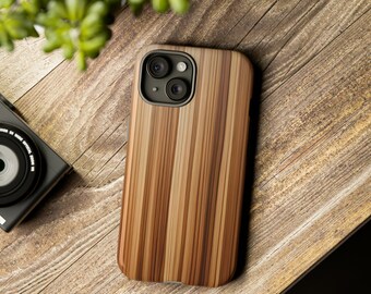 Teak Wood | iPhone 16 plus, iPhone 16 Pro, Samsung Galaxy S24, S23, S22, S21, iPhone 13 case, iPhone 14 case, aesthetic | Tough Phone Case