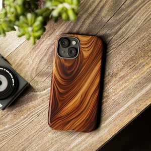 Koa Wood | iPhone 15 plus, Samsung Galaxy, Pixel 6 pro, iphone 13 case, iphone 14 case, aesthetic | Tough Phone Case