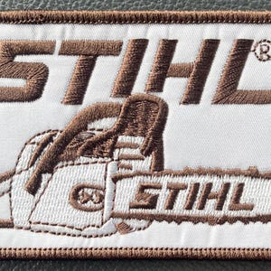Stihl Chainsaw patch. Can be sewn or ironed on.