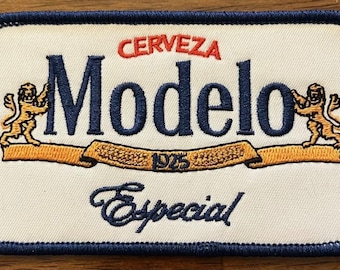 Modelo Especial Cerveza Vintage Style Retro Iron Sew One Patch Cap Hat