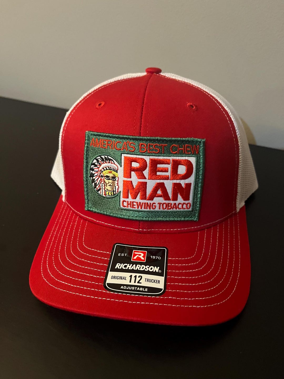 Richardson 112 Red Man Chewing Tobacco Golden Blend Trucker Hat Black Snapback Richardson | Accessories | Richardson 12 High Quality Retro  main image 4