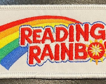 Reading Rainbow  vintage style patch. Can be sewn or ironed on.