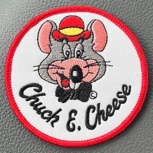 Chuck E. Cheese Pizza Vintage patch. Can be sewn or ironed on.