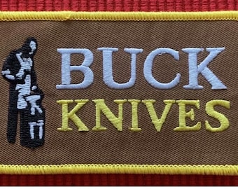 Buck Knives Vintage Style Retro Iron Sew One Patch Cap Hat