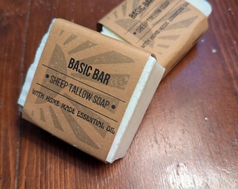 Basic Bar Schaftalg Seife mit hausgemachtem ätherischem Öl - 100g Bar