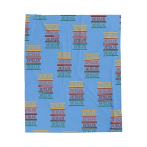 Velveteen Plush Blanket: Soft Jesus Throw, Inspirational Comfort, comfy gifts, Christmas, birthday