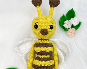 Bumble Bee Adorable Handmade Soft Toy, Eco Friendly Plush For Kids, Nursery Decor, Baby Shower Gift, Cute Stuffed Animal, Nature Lover Gift