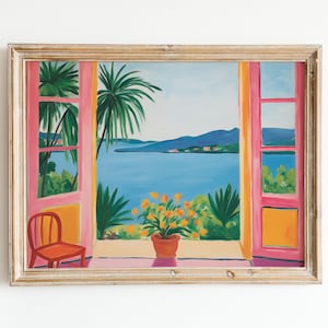 Henri Matisse Open Window Print, Coastal Mediterranean Art, Colorful Fauvism Decor, Modern Art Poster, Artistic Home Decor, Matisse Painting