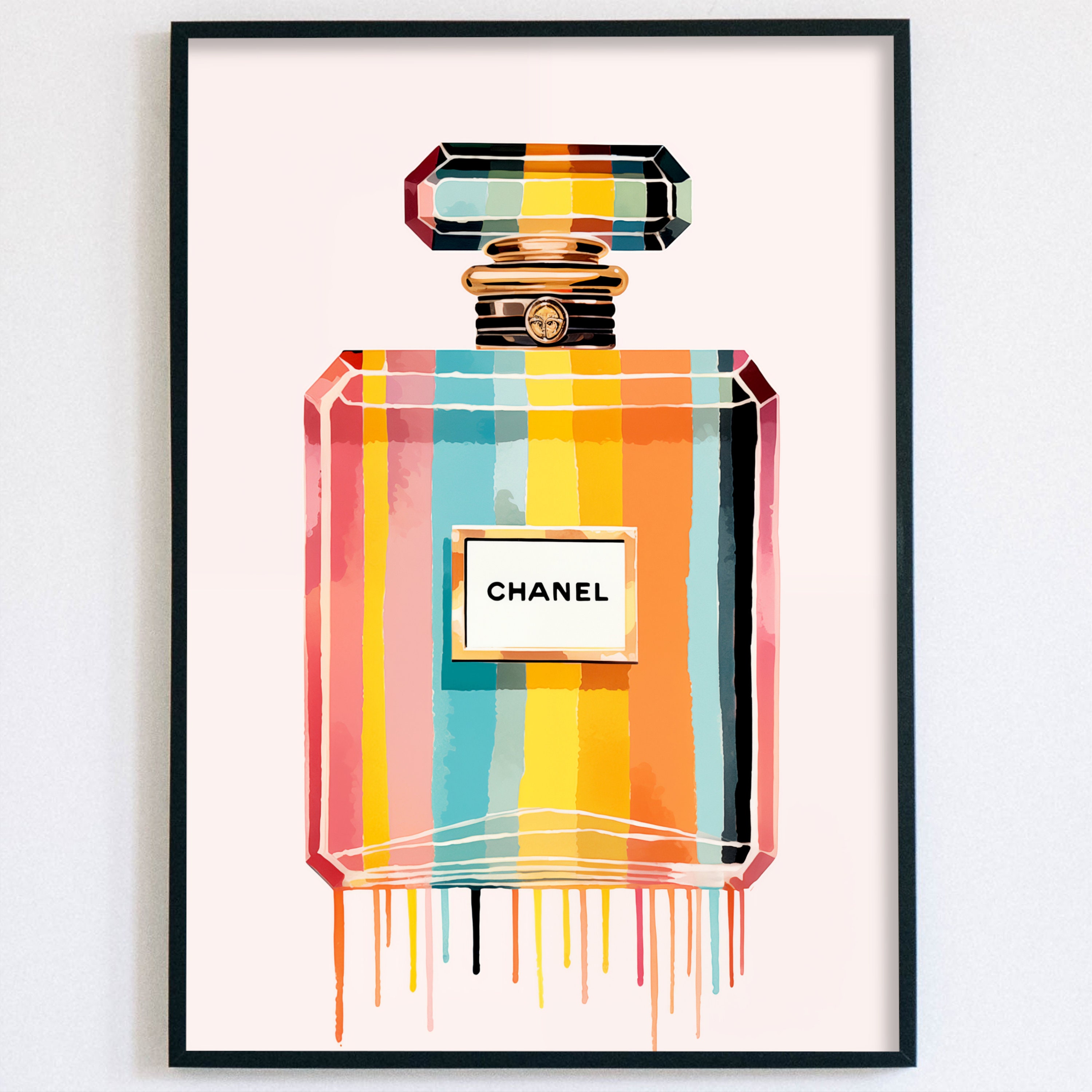 Original poster Chanel no 5 bag spray blue 67 x 47 inches