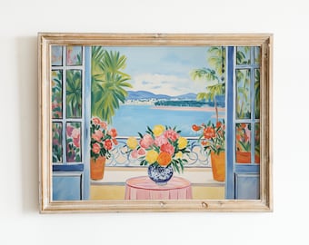 Henri Matisse Open Window Print, Coastal Mediterranean Art, Colorful Fauvism Decor, Modern Art Poster, Artistic Home Decor, Matisse Painting