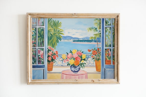Henri Matisse Open Window Print, Coastal Mediterranean Art, Colorful Fauvism Decor, Modern Art Poster, Artistic Home Decor, Matisse Painting