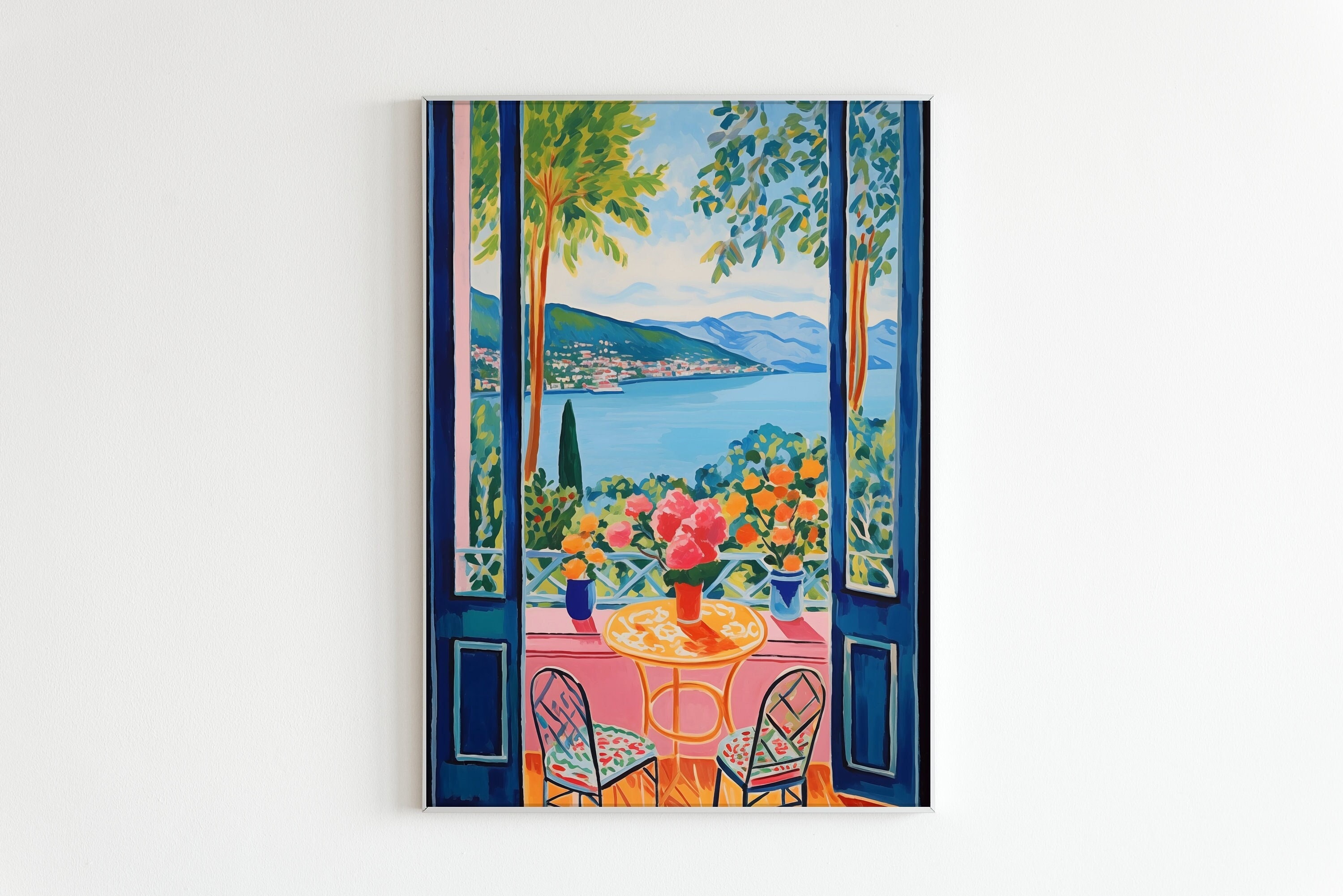 Matisse Open Window Collioure View | Modern Art Poster | Colorful Home Decor | Henri Matisse Wall Art Print | Abstract Garden | Collioure