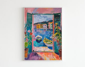 Henri Matisse Öppet Fönster Poster, Färgglad Fauvism Konsttryck, Modern Väggdekor, Abstrakt Hemmakontorskonst, Matisse Väggkonst