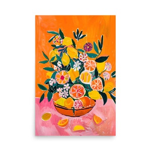 Henri Matisse Poster, Citrus Still Life Print, Colorful Fauvism Art Print, Modern Wall Art, Bold Kitchen Decor, Matisse Painting, Vintage image 10