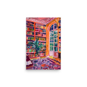 Abstract style book poster inspired by Henri Matisse color palette
