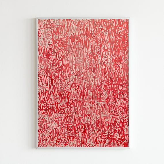 Cy Twombly Poster, Calligraphic Painting, Abstract Wall Art