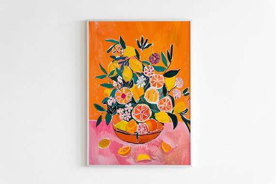 Henri Matisse Poster, Citrus Still Life Print, Colorful Fauvism Art Print, Modern Wall Art, Bold Kitchen Decor, Matisse Painting, Vintage