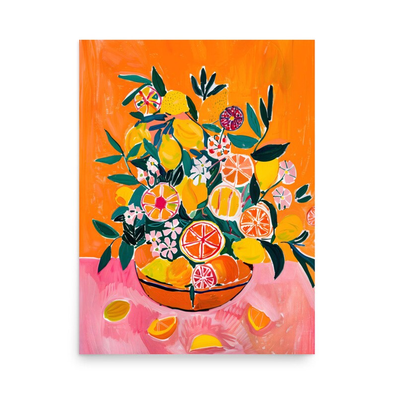 Henri Matisse Poster, Citrus Still Life Print, Colorful Fauvism Art Print, Modern Wall Art, Bold Kitchen Decor, Matisse Painting, Vintage image 8
