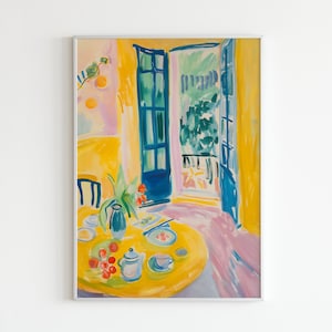 Henri Matisse Poster, Breakfast Room Print, Colorful Modern Art, Matisse Wall Decor, Abstract Home Office Art, Fauvism, Matisse Painting