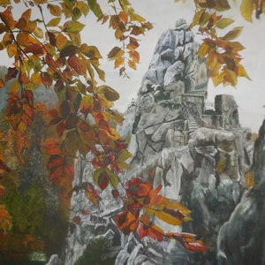 External stones in autumn