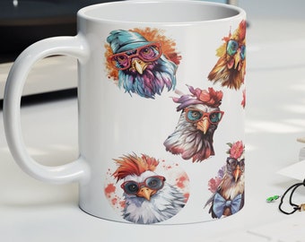 Chickens Galore Mug, Love Chickens Coffee Mug
