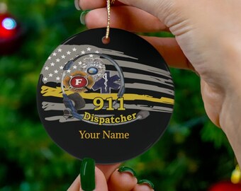 911 Dispatcher Christmas Ornament - 911 Dispatcher Gift - Dispatcher Ornament, First Responder Gift