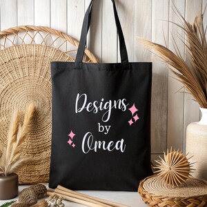 Custom Business Logo Canvas Tote Bags, Cute Tote Bags for Women Business Owners, Women Entrepreneurs Totes, bags for Business Branding