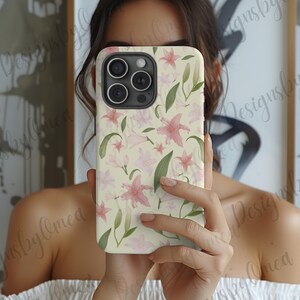 Cute Floral Phone Case, Watercolor Flower Phone Case, Aesthetic Phone Case, Floral Art Case, for Smartphone, S24 S23, Pixel, Phone Cover