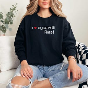 I Love My Fiance Shirt, Valentine&#39;s Day Tee, I Heart My Fiance T-shirt, Fiance Shirt, Valentine Gift, Couple Engagement T-shirt for Her