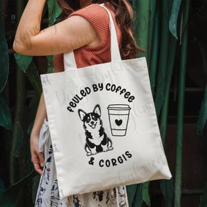 Sac fourre-tout drôle corgi, joli sac en toile corgi, sac crosse corgi, cadeau pour amoureux du corgi, cartable pour chien corgi, sacs maman corgi, sac papa corgi, sac corgi