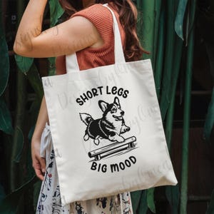 Sac fourre-tout drôle corgi, joli sac en toile corgi, sac crosse corgi, cadeau pour amoureux du corgi, cartable pour chien corgi, sacs maman corgi, sac papa corgi, sac corgi