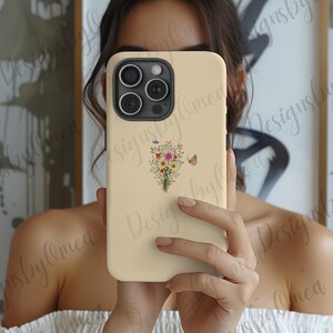 Cute Floral Phone Case, Watercolor Flower Phone Case, Aesthetic Phone Case, Floral Art Case, for Smartphone, S24 S23, Pixel, Phone Cover