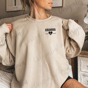 Personalized Grandma Sweatshirt, Custom Grandkids Names Hoodie, New Nana Outfit, Gigi, Mimi, Mothers Day Gift, Gramma Birthday Gift