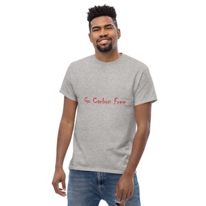 Men&#39;s Eco-Friendly Classic Tee with &#39;Go Carbon Free&#39; Message