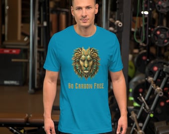 Go Carbon Free, Gold Lion Head Eco Tee Gift the Spirit of Sustainability A Perfect Holiday Delight for Christmas and Thanksgiving t-shirt!!