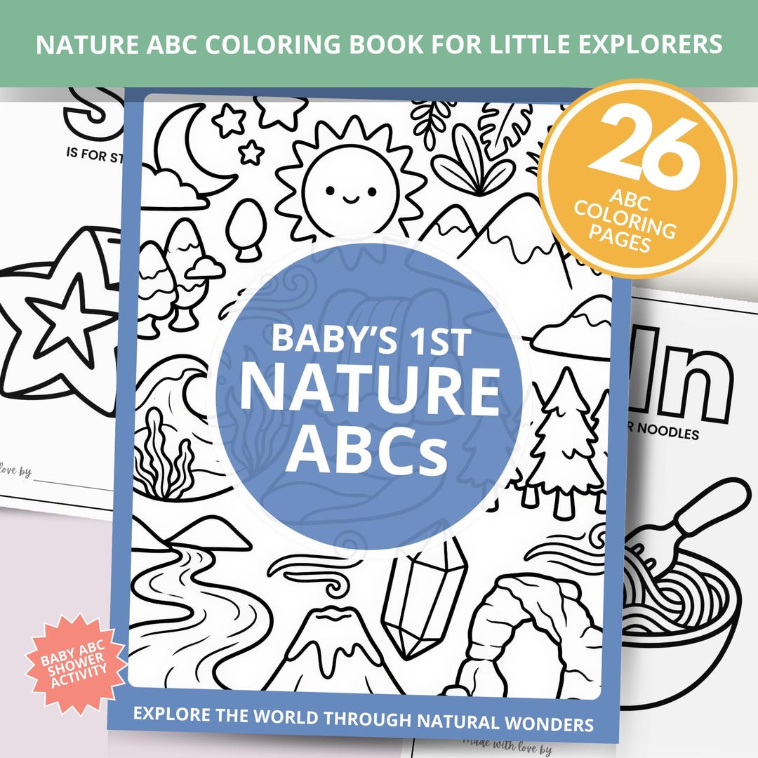 Nature Abc Rocks Nature Alphabet Book | ABC Coloring Book | Babys First ABC Book | A-Z ...