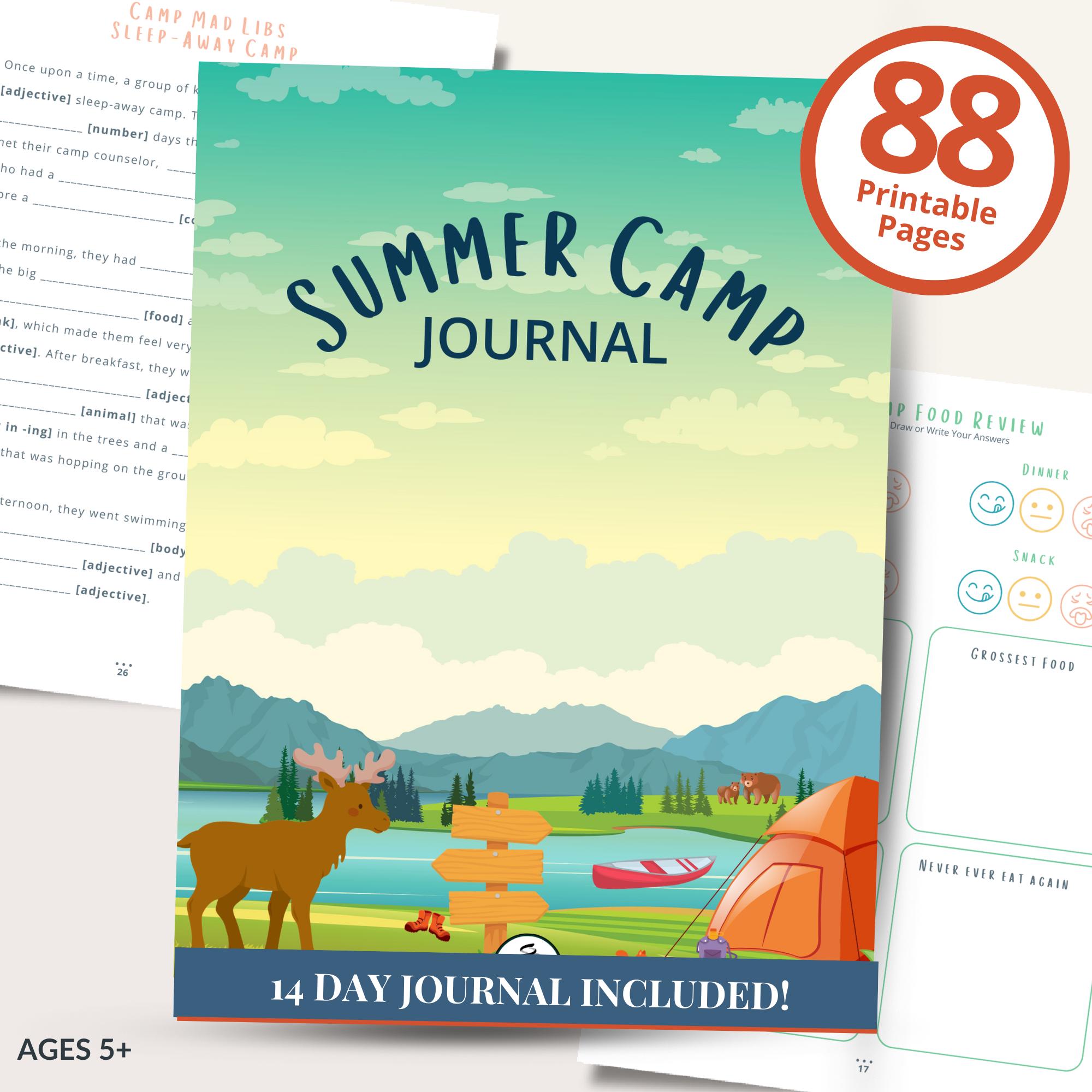 Kids Summer Camp Printable Journal Bundle Camp Organizer, Icebreaker Games, Homesick Helper, Youth Camp Gift