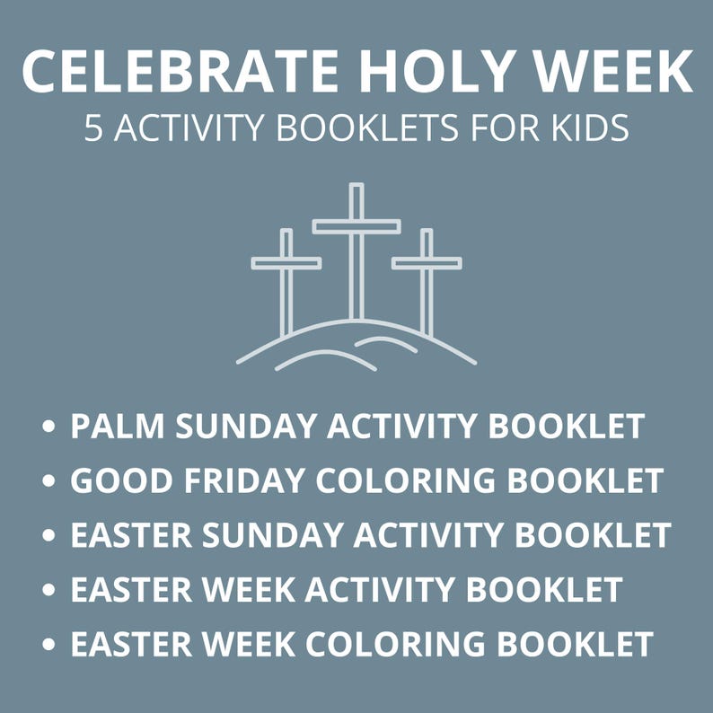 Easter Activity Booklet Bundle for Kids | Palm Sunday & Holy Week ...