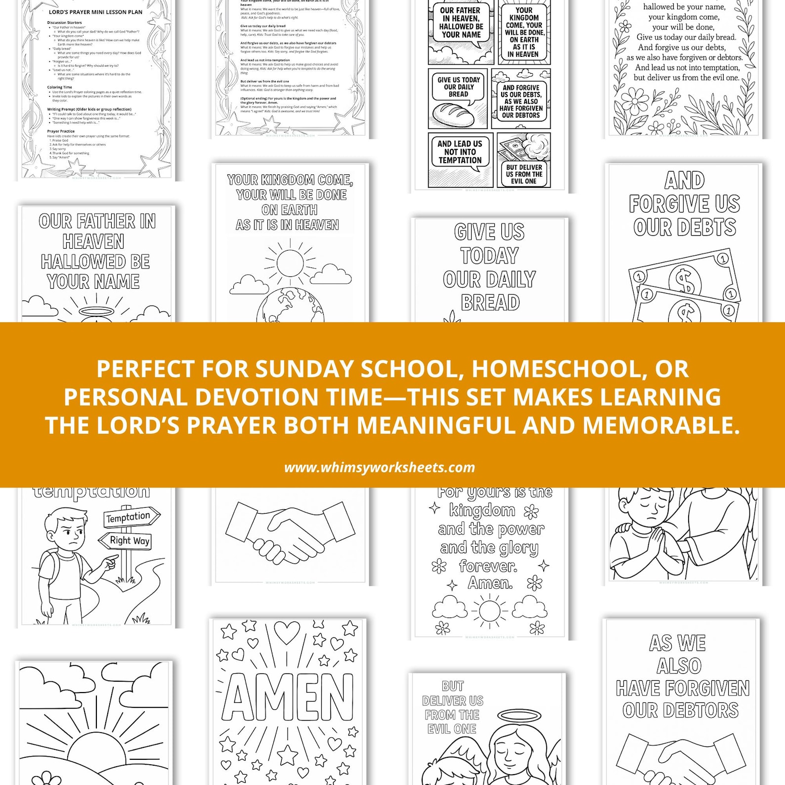 The Lord's Prayer Kids Activity | Coloring Sheets for Sunday School ...