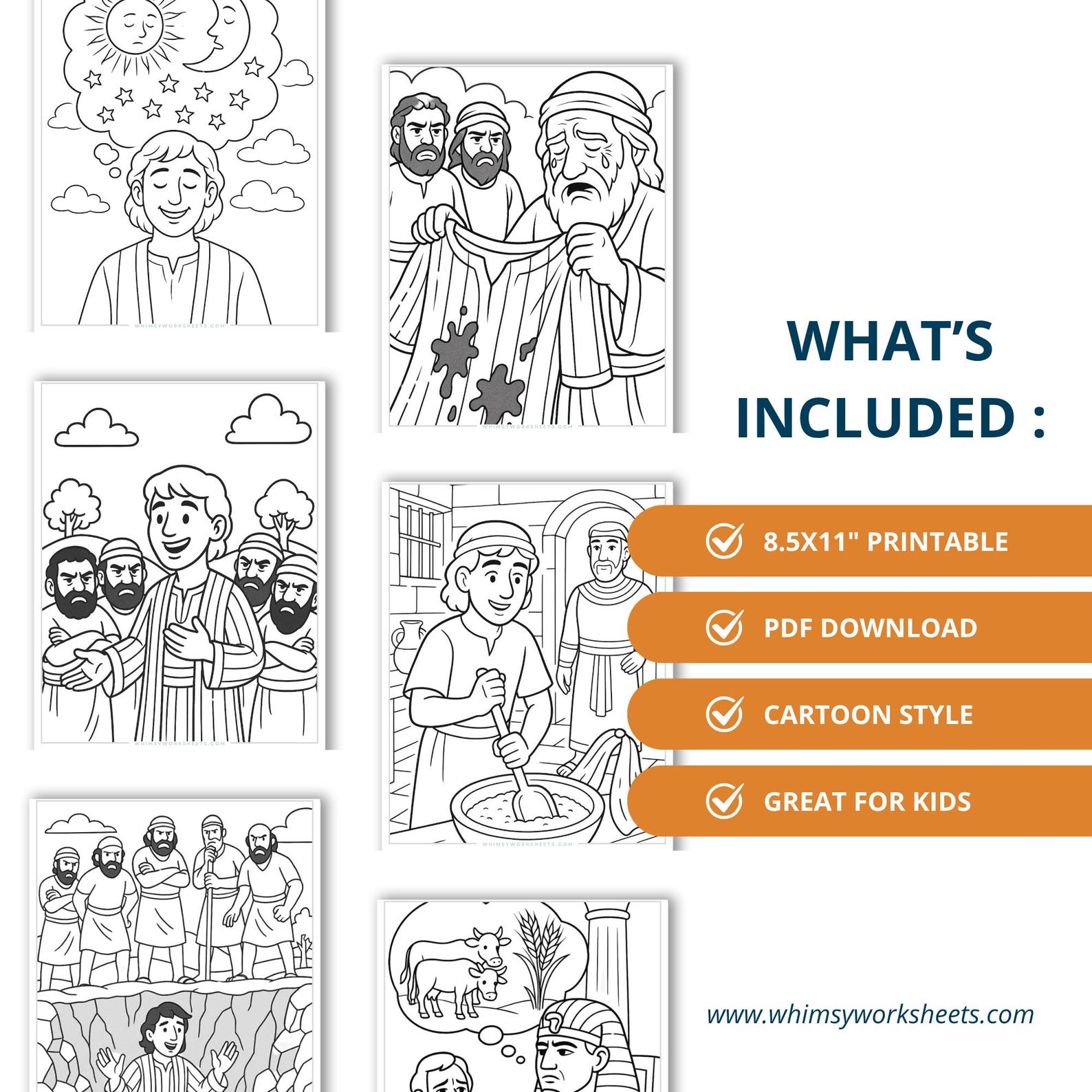 Joseph and His Brothers Bible Story Printable | VBS Kids Activity ...