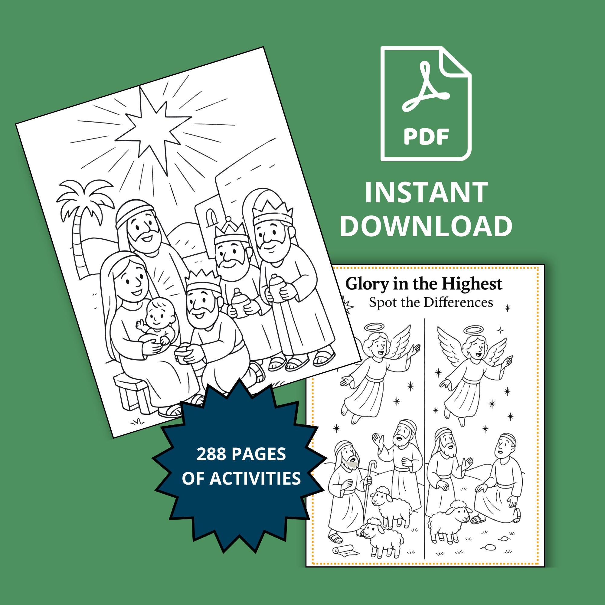 Christmas Bible Lesson Bundle for Kids | 288-page Printable Advent Pack ...