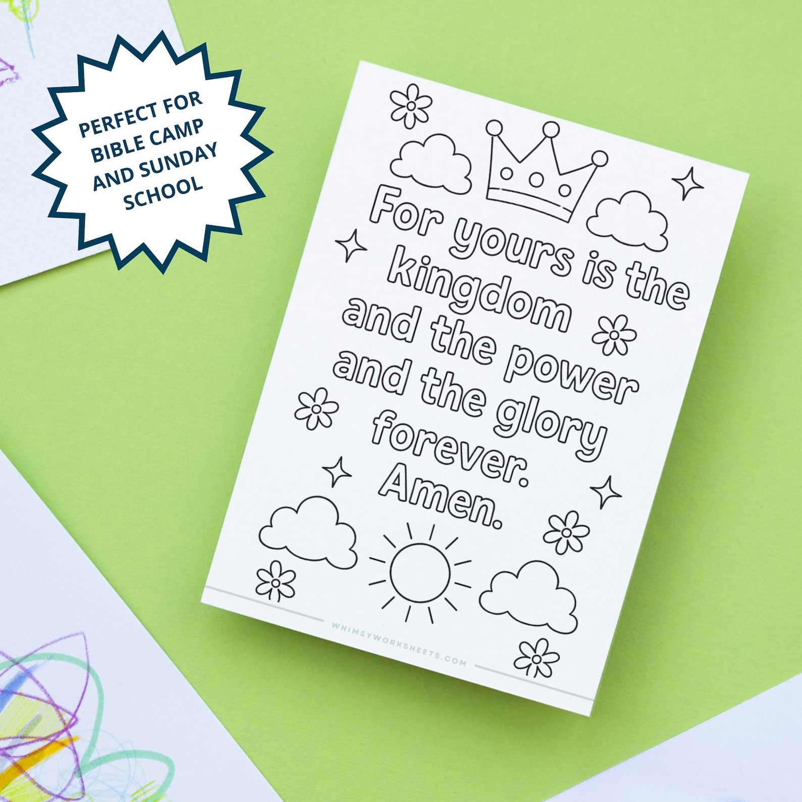 The Lord's Prayer Kids Activity | Coloring Sheets for Sunday School ...