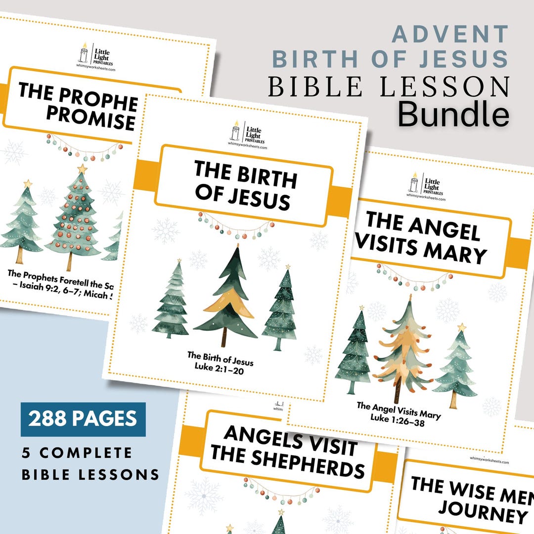 Advent & Christmas Bible Curriculum for Kids | 5-lesson Mega Bundle ...